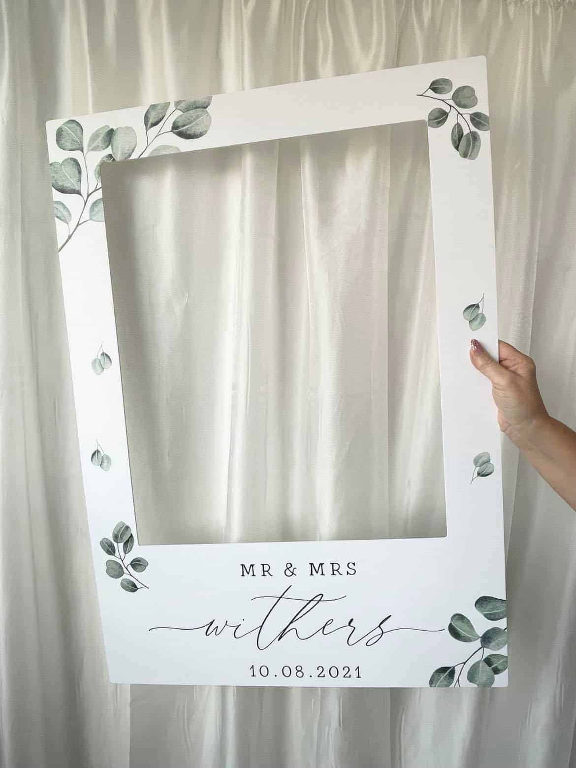 Personalised Eucalyptus Selfie Frame - Mally's Crafts