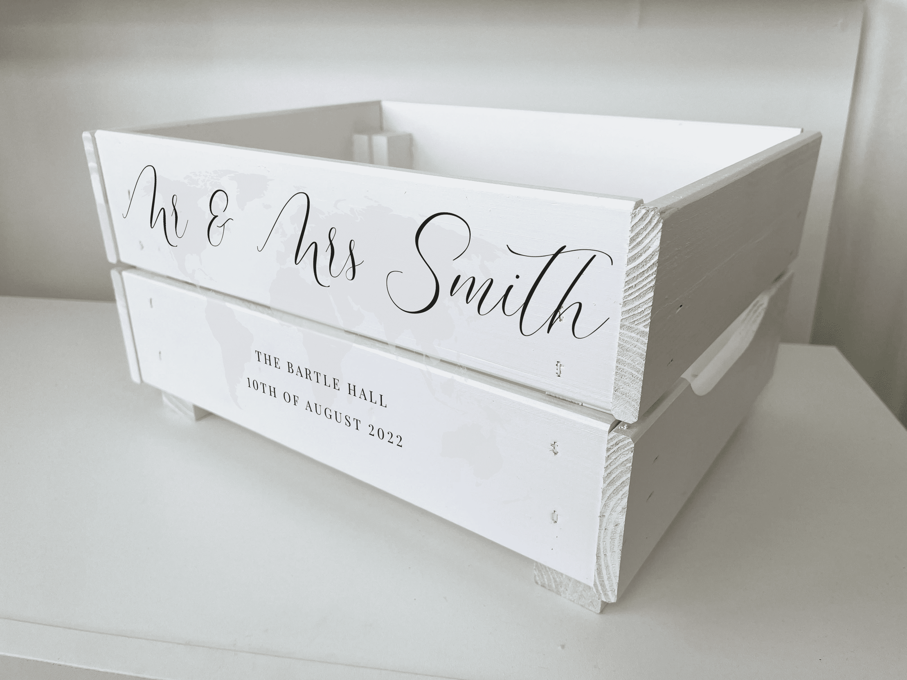 Personalised Wood Crate - Around The World - Mally's Crafts